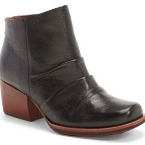 Boots Bootie Ankle Boot -  Kork Ease Kissel Black Leather Ankle Boots New Size 6